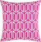 Tiwari Home 18" Rose and White Arrow Pattern Square Throw Pillow Cover